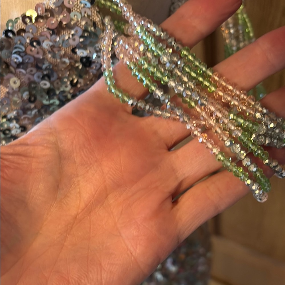Silver Sequin Mini Dress - Picture 4 of 9